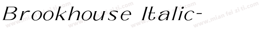 Brookhouse Italic字体转换